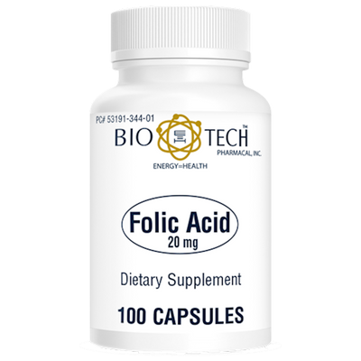 Folic Acid 20 mg  Curated Wellness