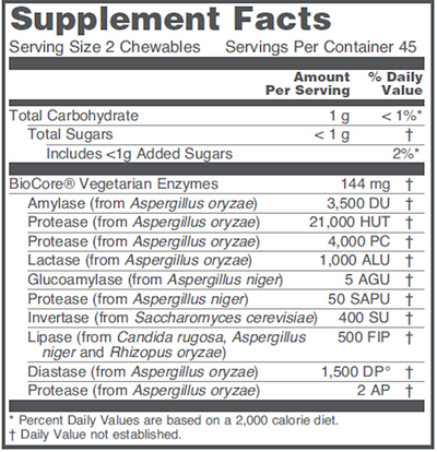 ProtoZymes 90 chews Curated Wellness