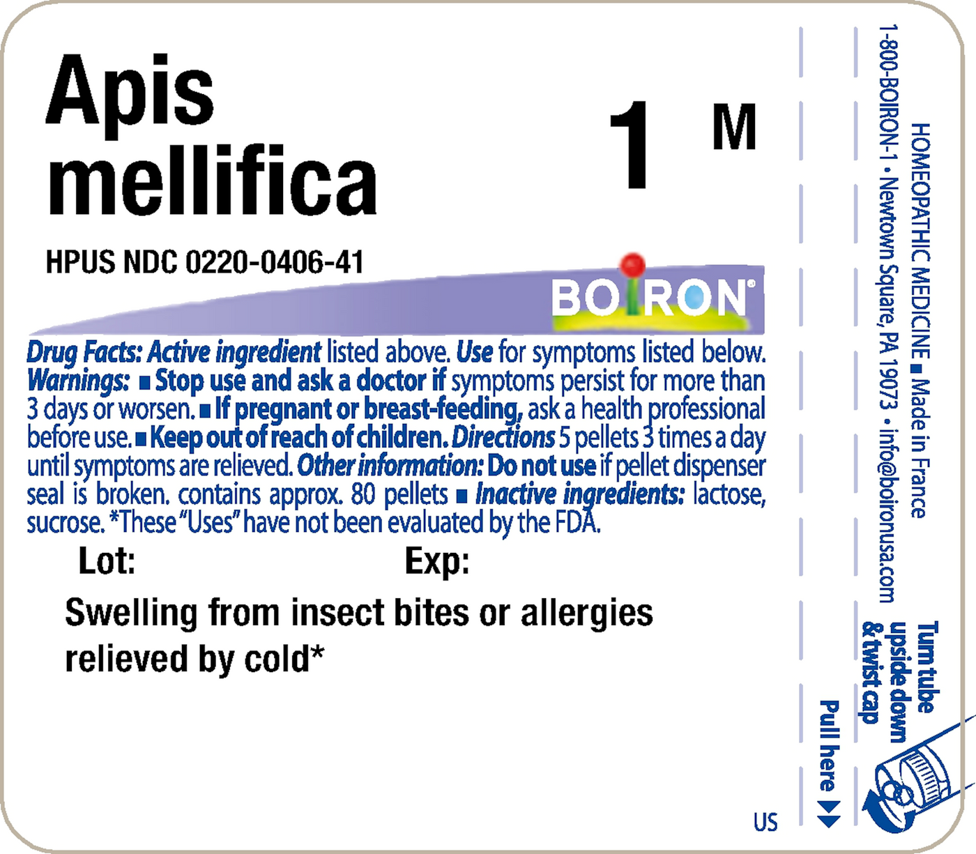 Apis mellifica 1M 80 plts Curated Wellness