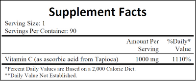 Vitamin C-1000 from Tapioca  Curated Wellness