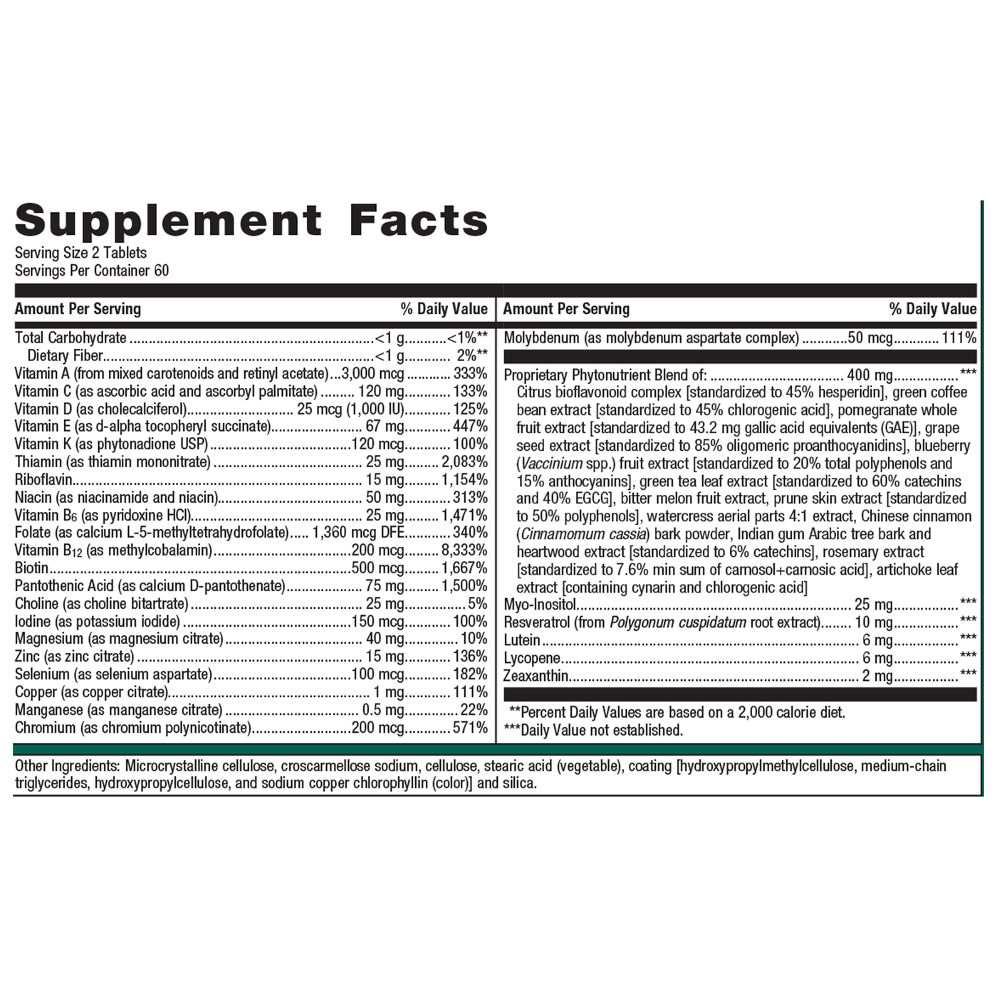 PhytoMulti® Multivitamin 120t Curated Wellness