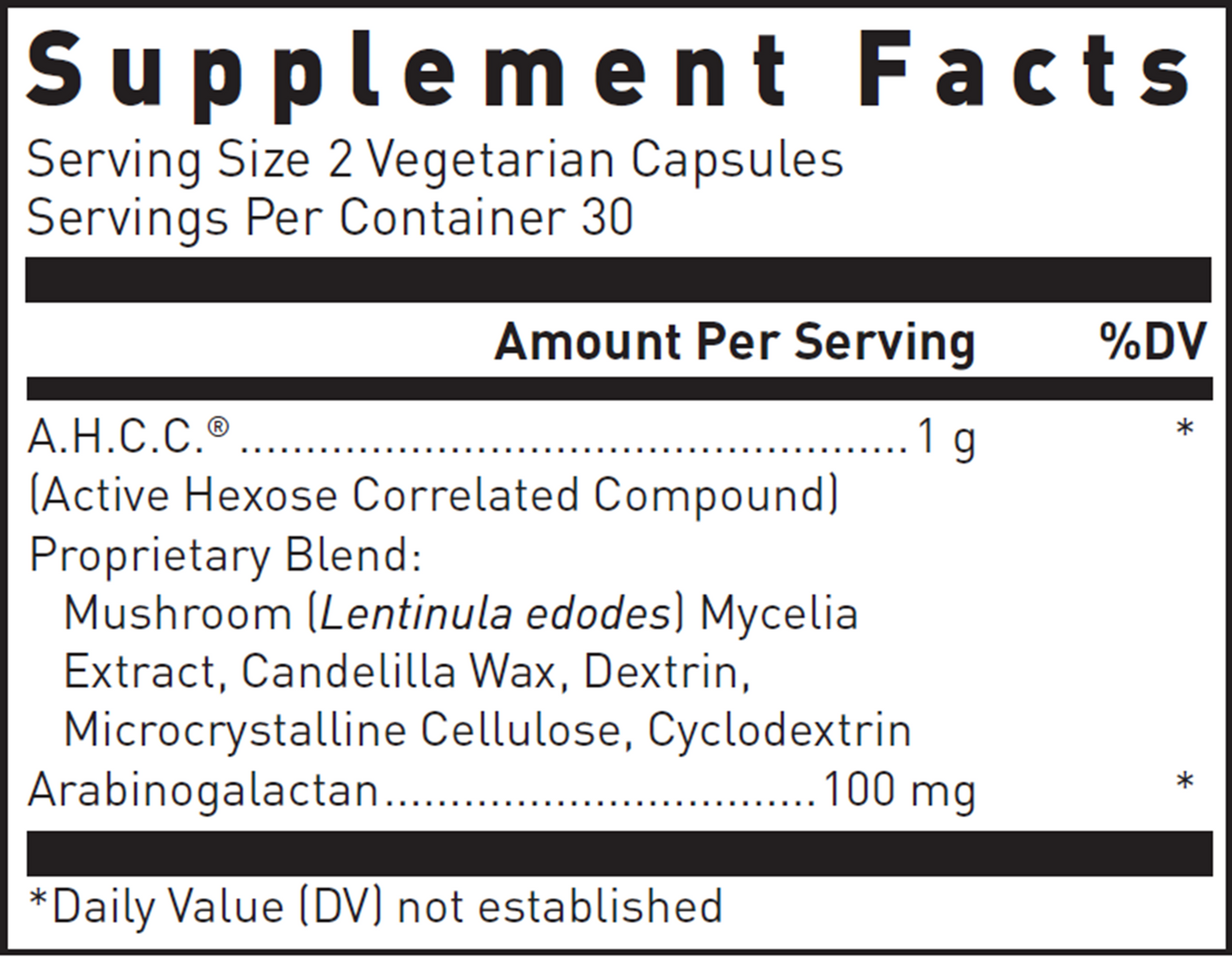 AHCC Plus 60 vcaps Curated Wellness