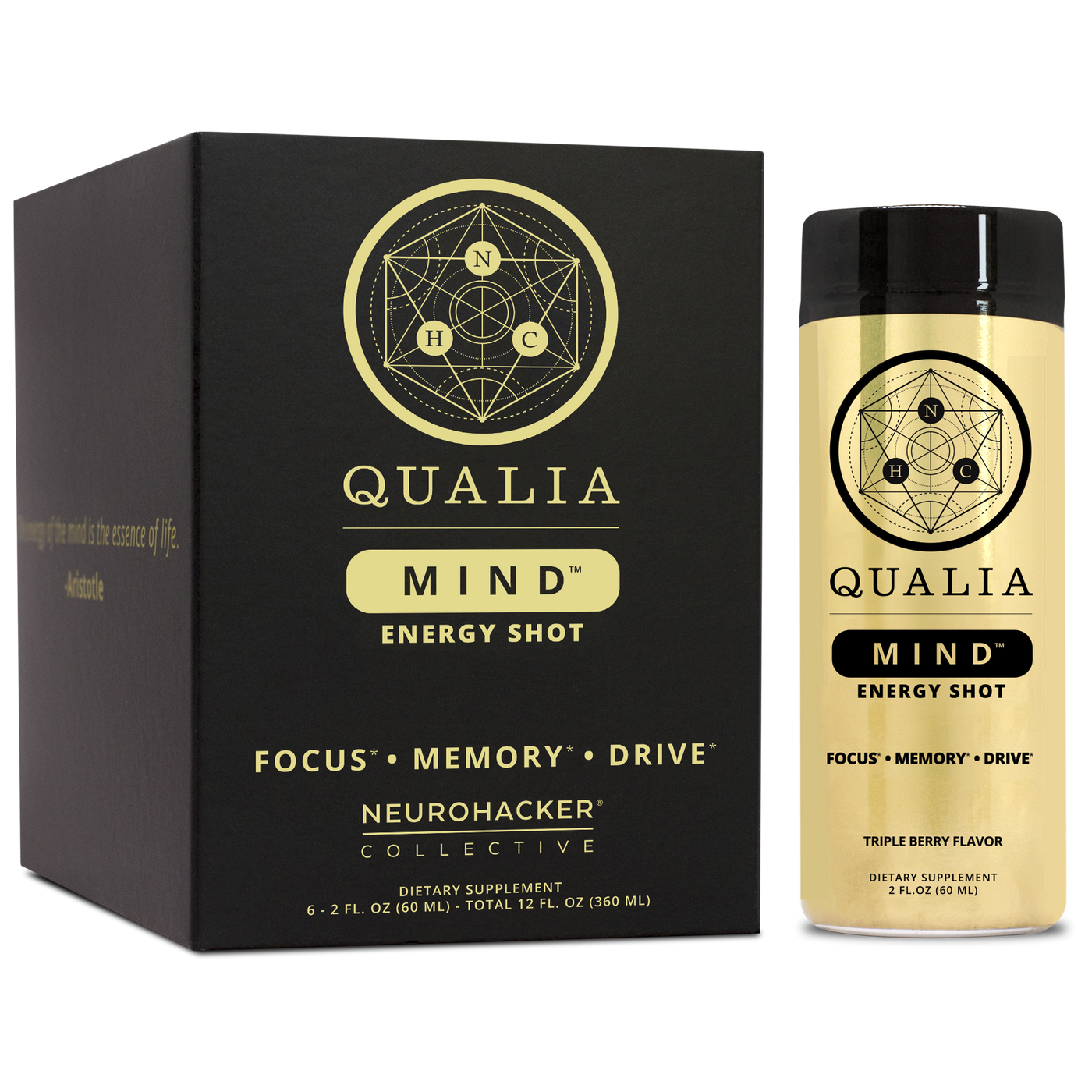 2oz Qualia Nootropic Energy Shot 6-pack Curated Wellness