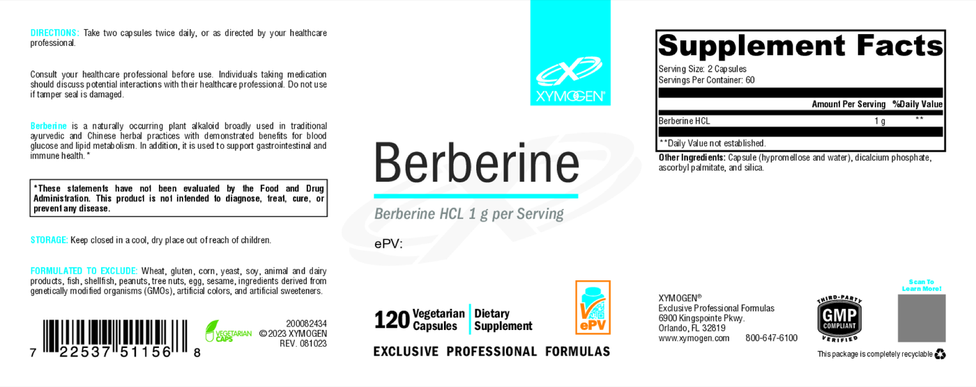 Berberine 120 Capsules Curated Wellness