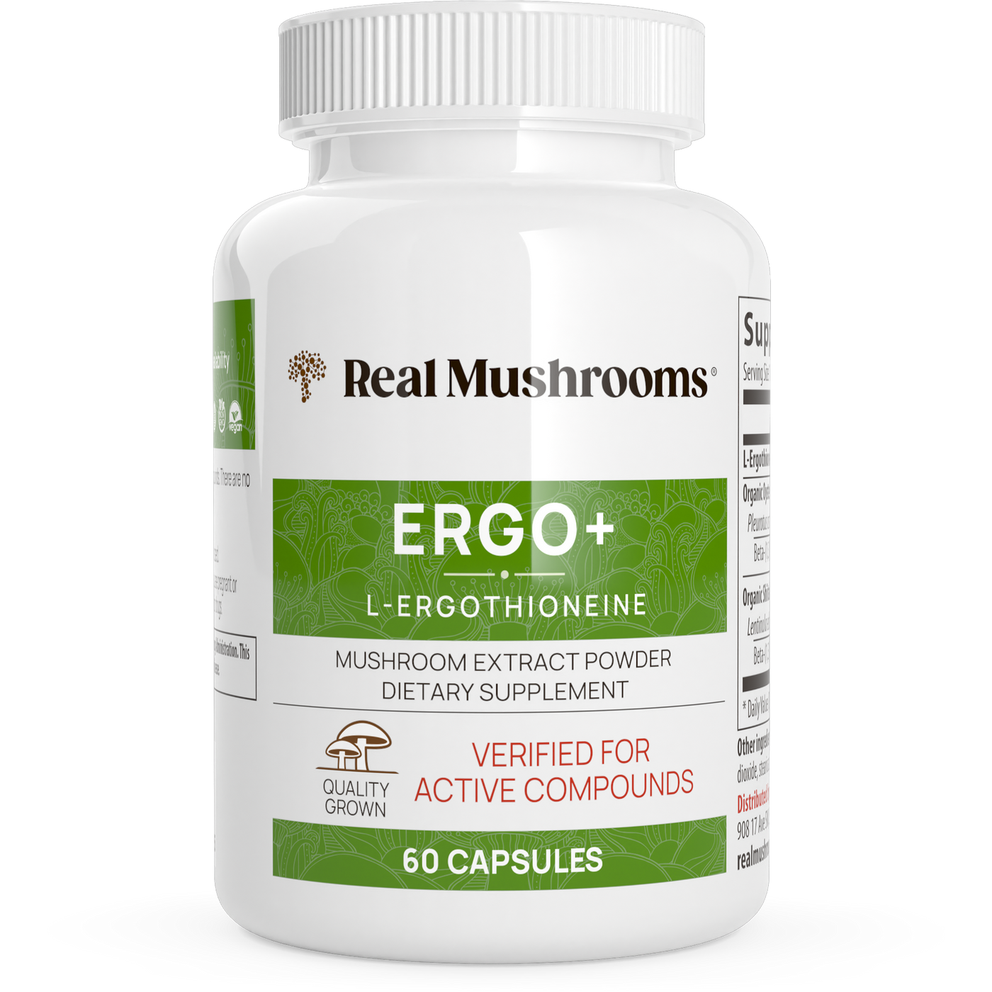 Ergo+ L-Ergothioneine Capsules 60c Curated Wellness