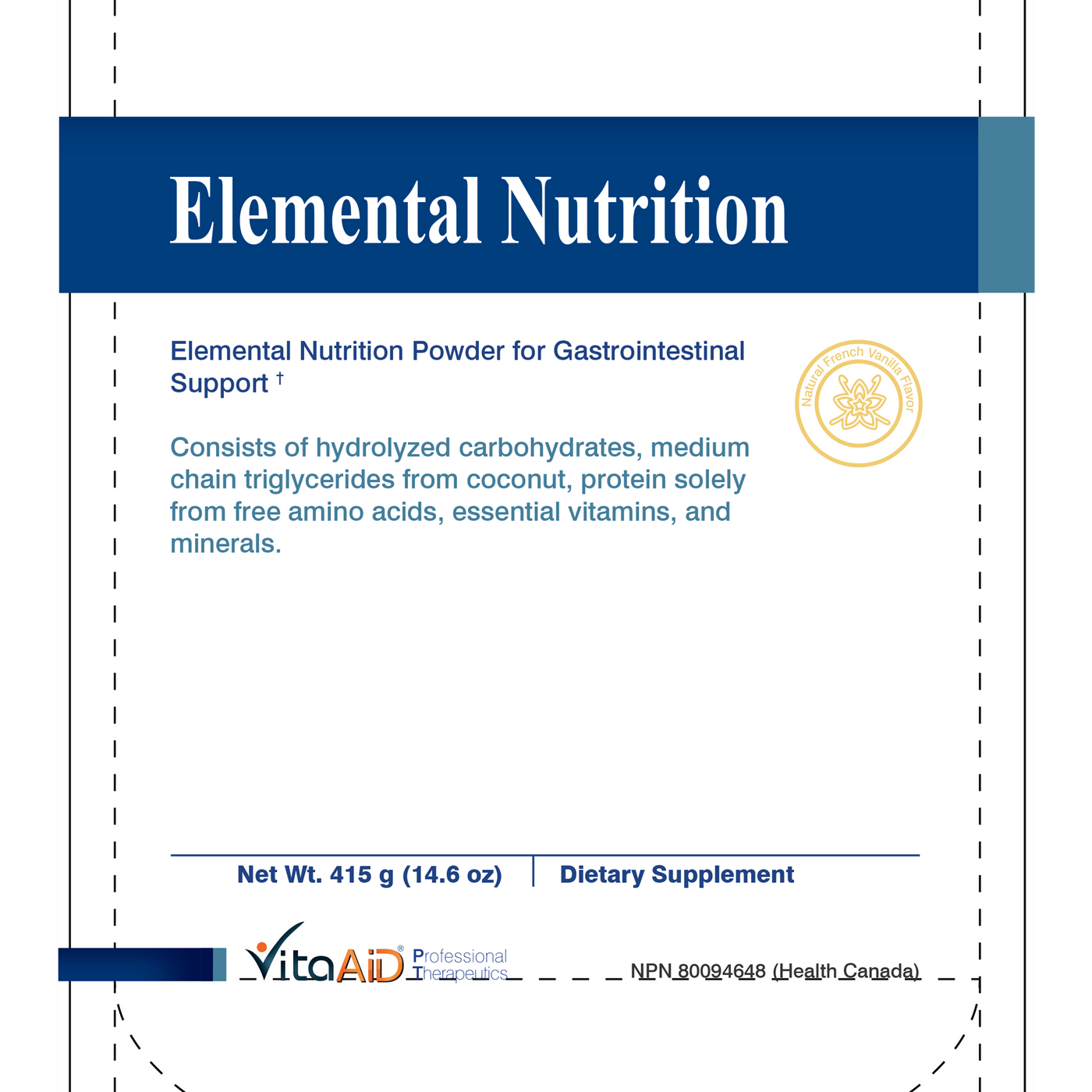 Elemental Nutrition (Vanilla) 14.6oz Curated Wellness