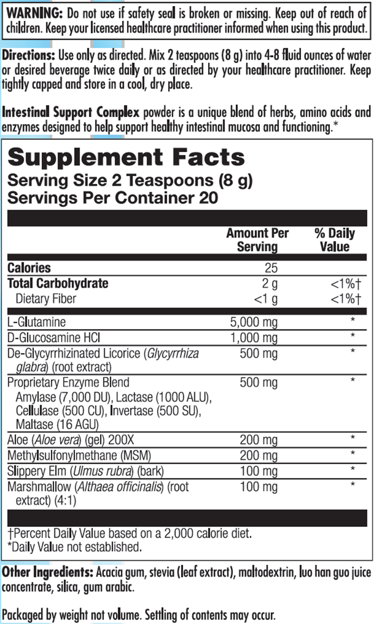 Intestinal Support Complex 160 gms Curated Wellness