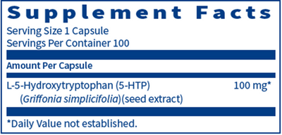 5-HTP 100 mg 100 caps Curated Wellness