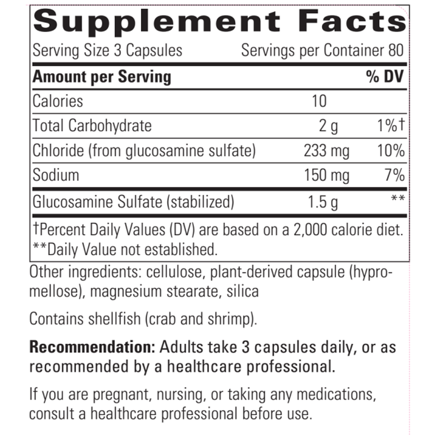 Glucosamine Sulfate 240 caps Curated Wellness