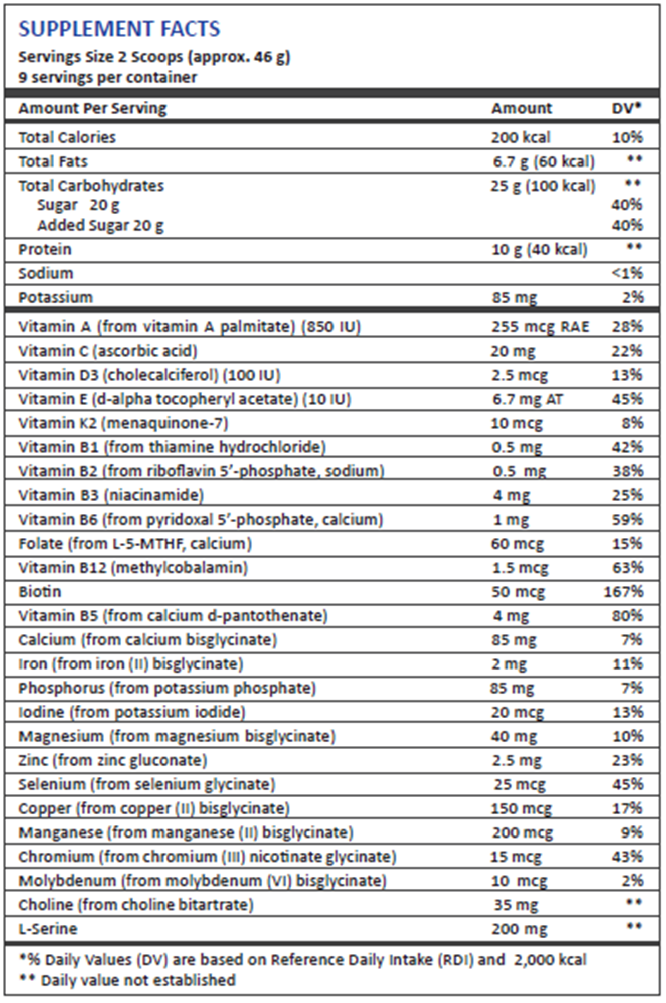 Elemental Nutrition (Vanilla) ings Curated Wellness