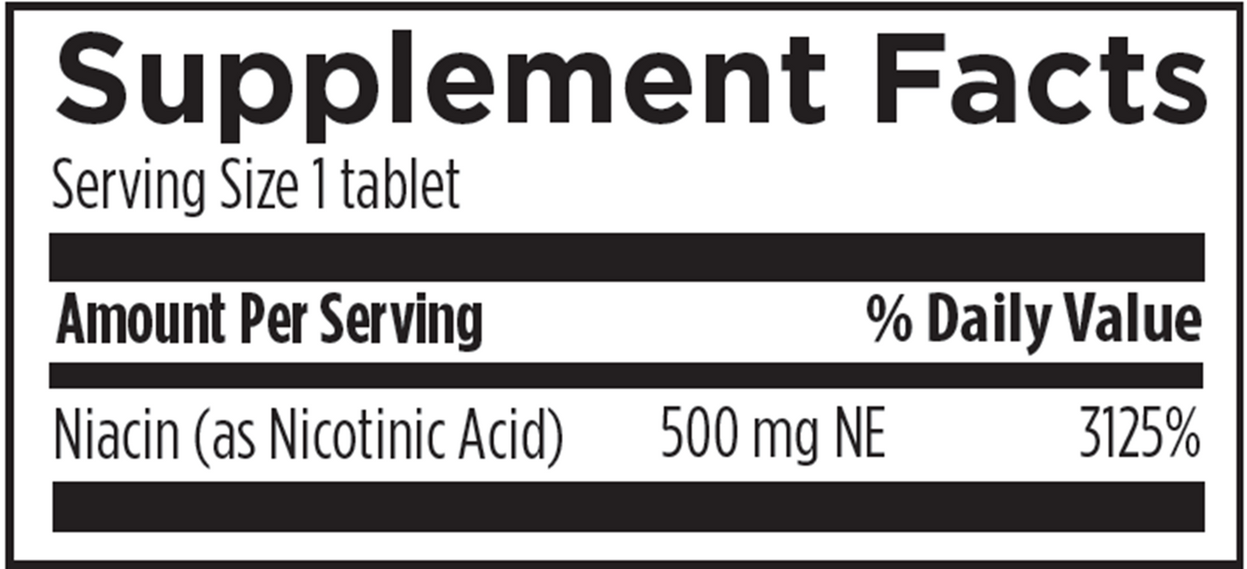 Niacin CRT 500 mg  Curated Wellness