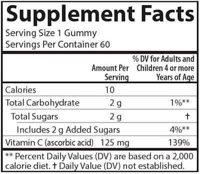 Kid's Vitamin C Gummies 60 gummies Curated Wellness