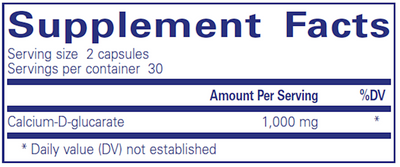 Calcium-d-Glucarate 1000 mg 60 vcaps Curated Wellness