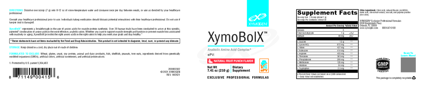 XymoBolX Fruit Punch 30 Servings Curated Wellness