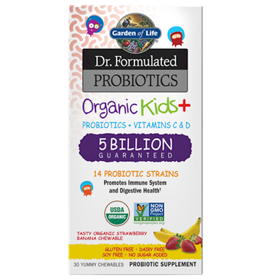 Organic Kids Probiotics Strw/Ban 30chews Curated Wellness
