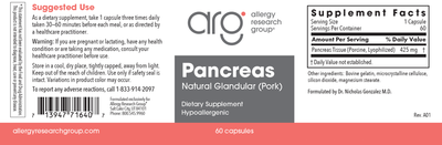 Pancreas Pork 425 mg 60 cap Curated Wellness