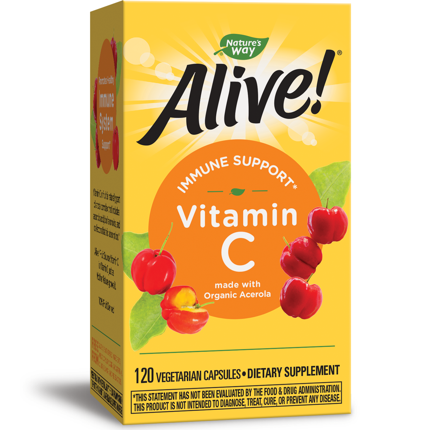 Alive! Immune Support Vit C 120 vegcap Curated Wellness