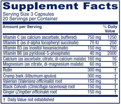 Cramp Bark Extra 60 caps Curated Wellness