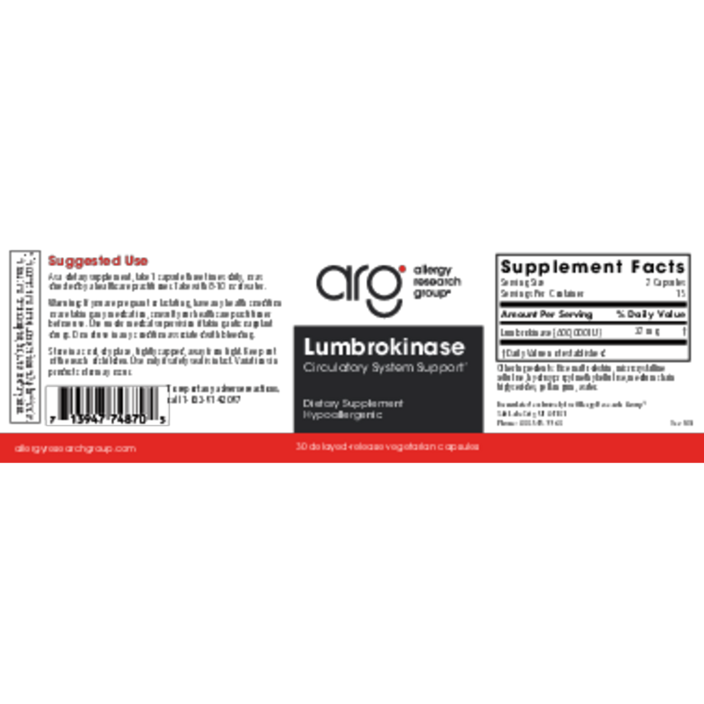 Lumbrokinase 30 dr caps Curated Wellness