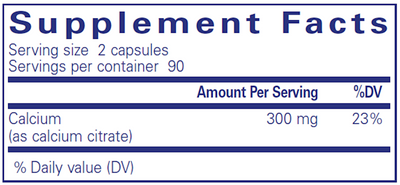 Calcium Citrate 150 mg 180 vcaps Curated Wellness