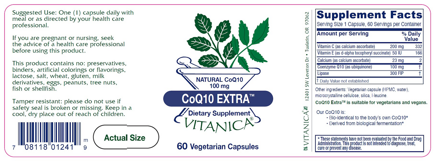 CoQ10 Extra 100 mg 60 caps Curated Wellness