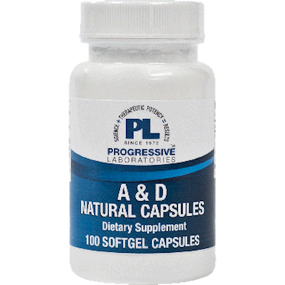 A & D Natural Capsules 100 gels Curated Wellness