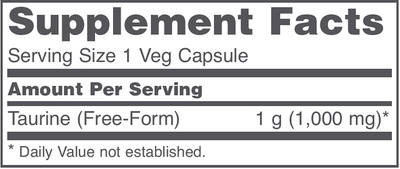 Taurine 1000 mg 100 caps Curated Wellness