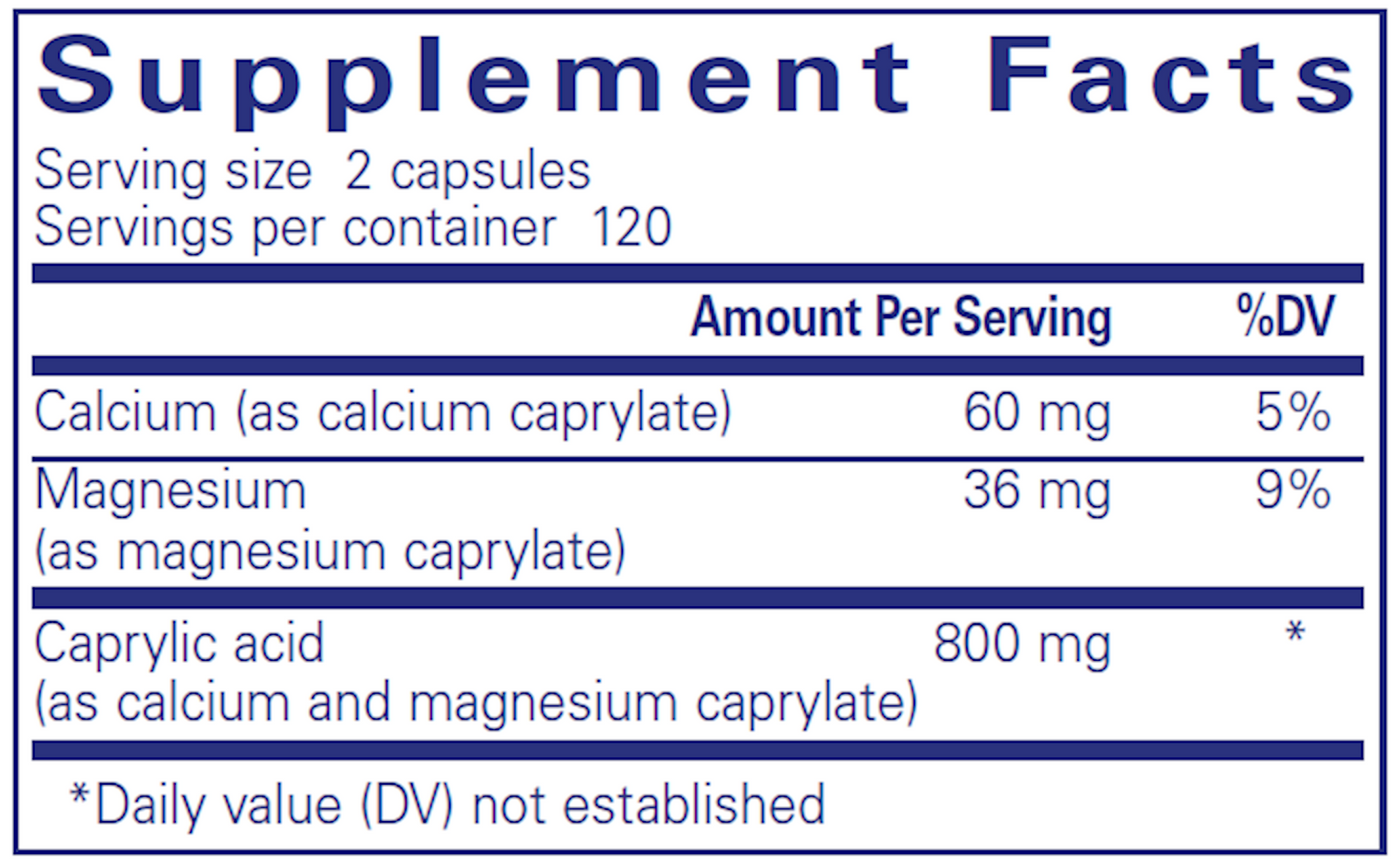 Caprylic Acid 240 vcaps Curated Wellness