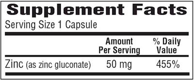 Zn-50 Zinc Gluconate 50 mg  Curated Wellness
