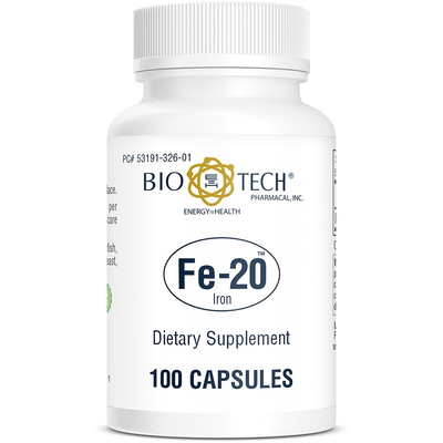 Fe-20 Ferrous Gluconate 20 mg  Curated Wellness