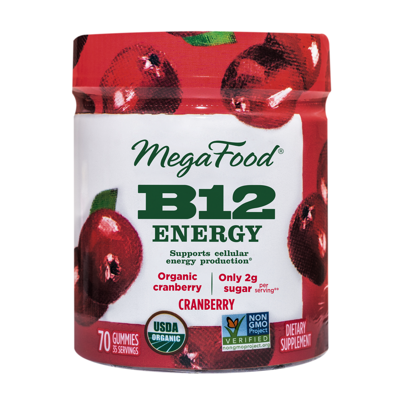 B12 Energy Gummies Cranberry 70 gummies Curated Wellness
