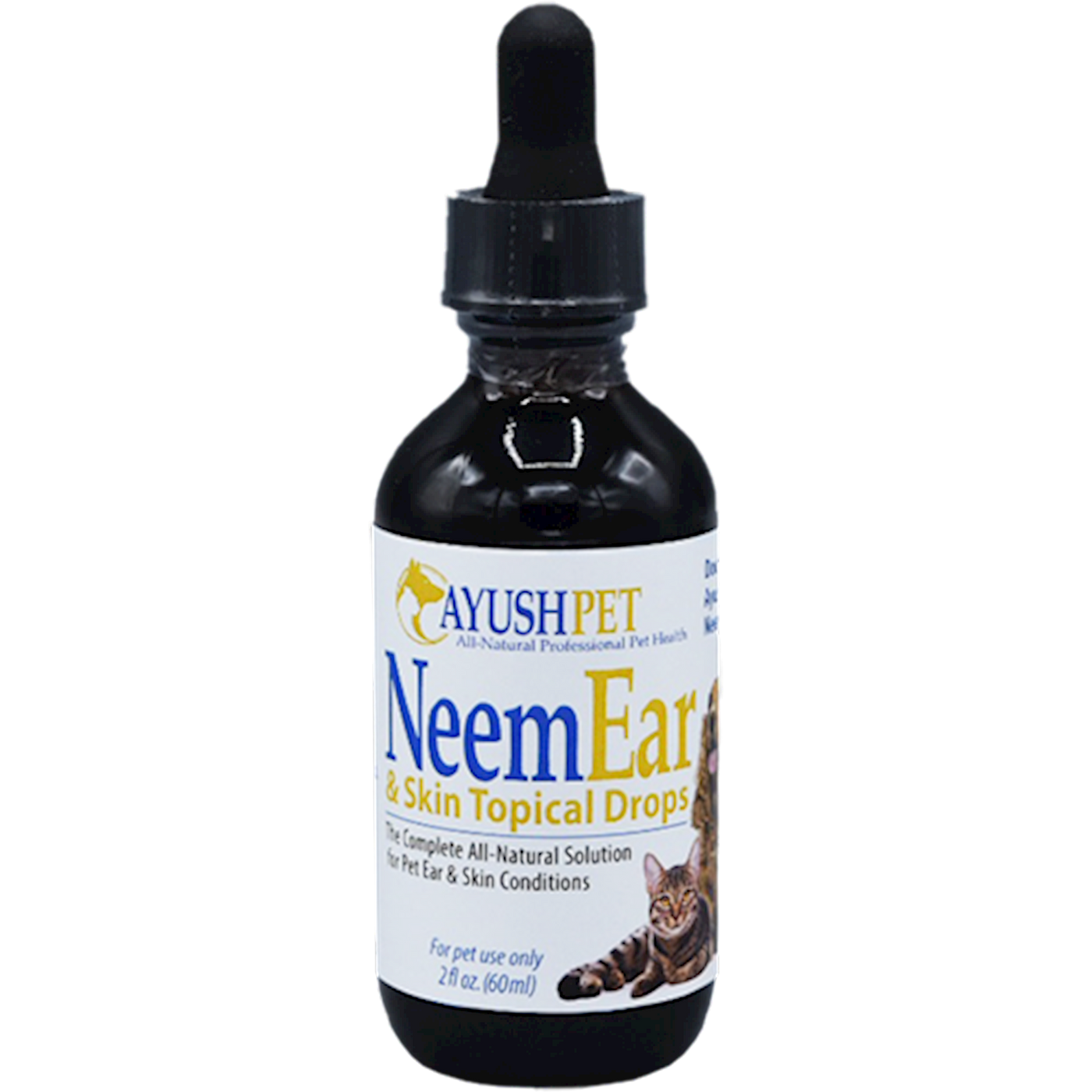 Pet Neem Ear & Skin Drops 2 fl oz Curated Wellness