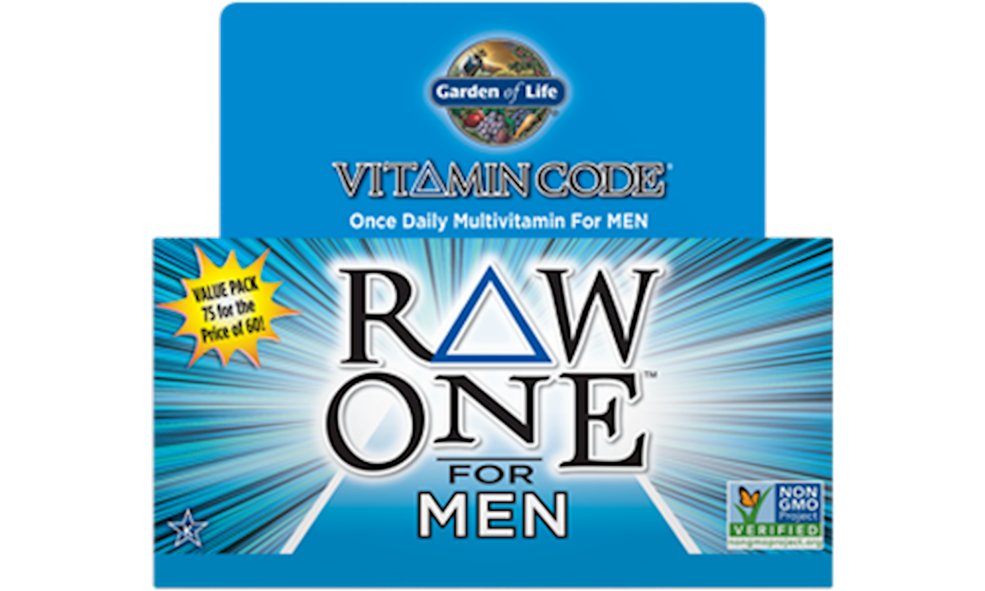 Vitamin Code Raw One for Men 75 vegcaps Curated Wellness