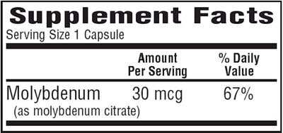 Molybdenum Citrate 30 mcg  Curated Wellness