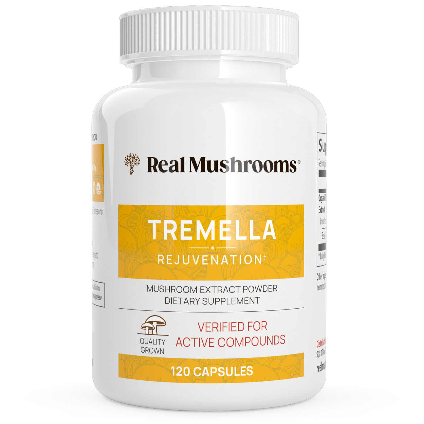 Tremella Mushroom Extract Capsules 120c Curated Wellness