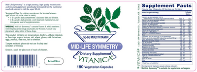 Mid-Life Symmetry 180 vcaps Curated Wellness