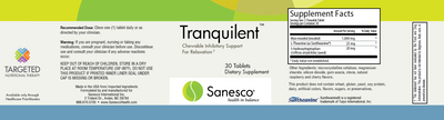 Tranquilent 30 chewable tablets Curated Wellness