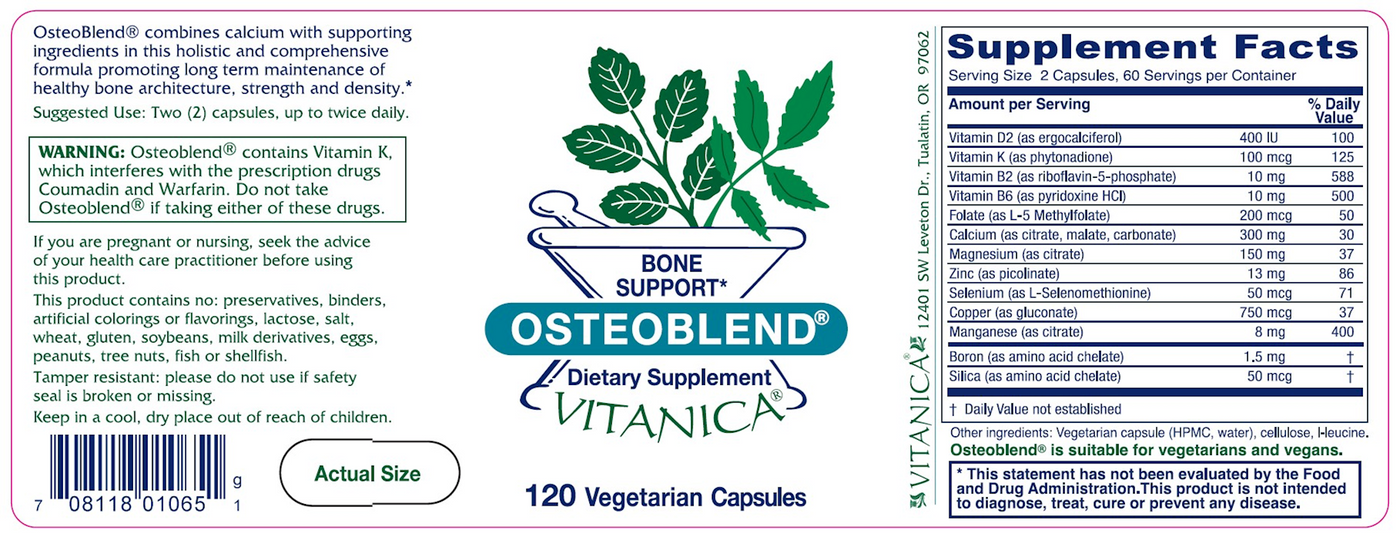 OsteoBlend 120 vcaps Curated Wellness
