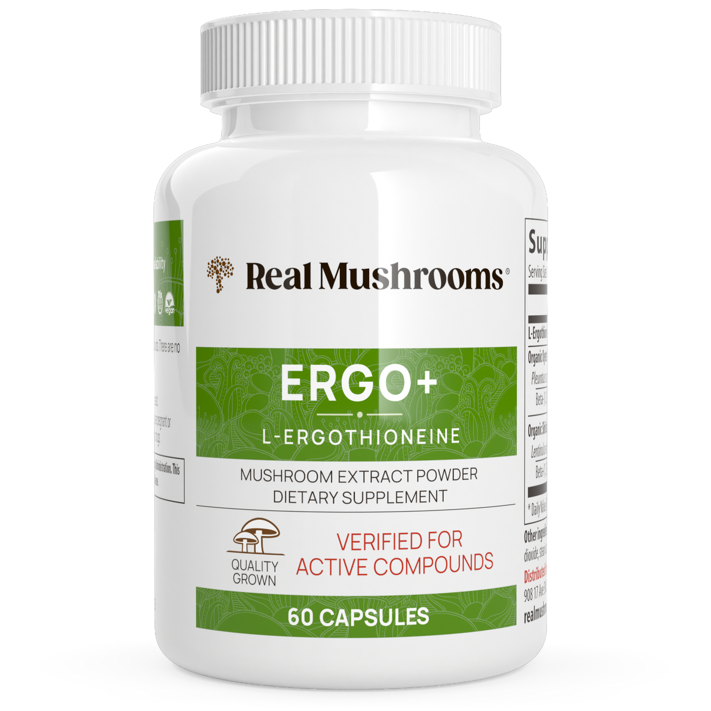 Ergo+ L-Ergothioneine Capsules 120c Curated Wellness