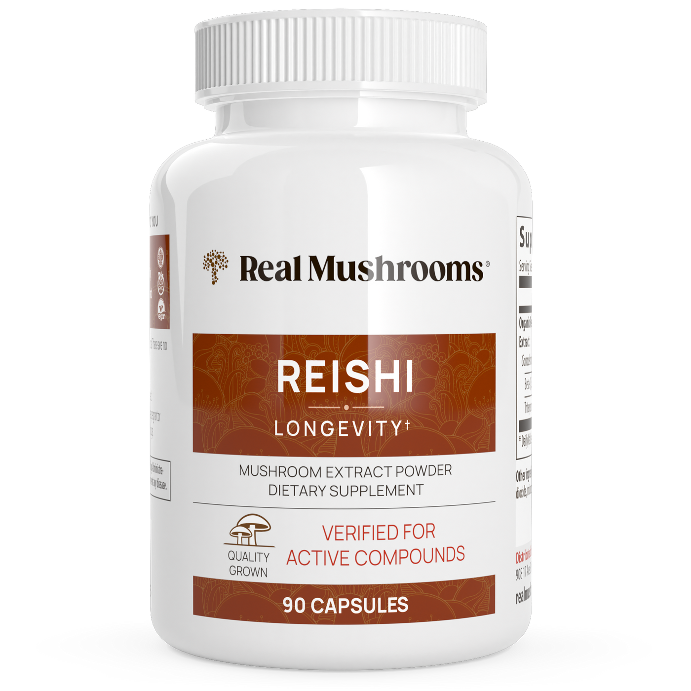 Reishi Mushroom Extract Capsules 90c Curated Wellness