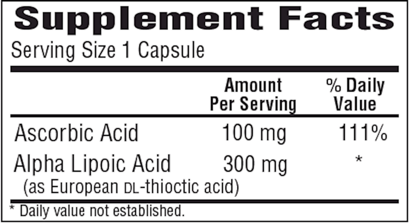 Lipoic 300 mg  Curated Wellness