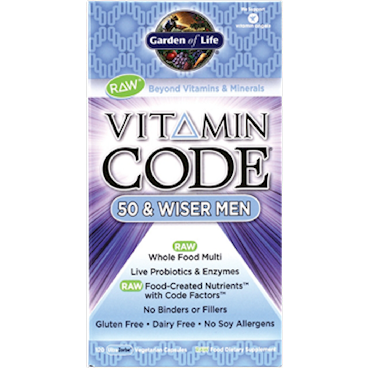 Vitamin Code 50 & Wiser Men 120 vcaps Curated Wellness