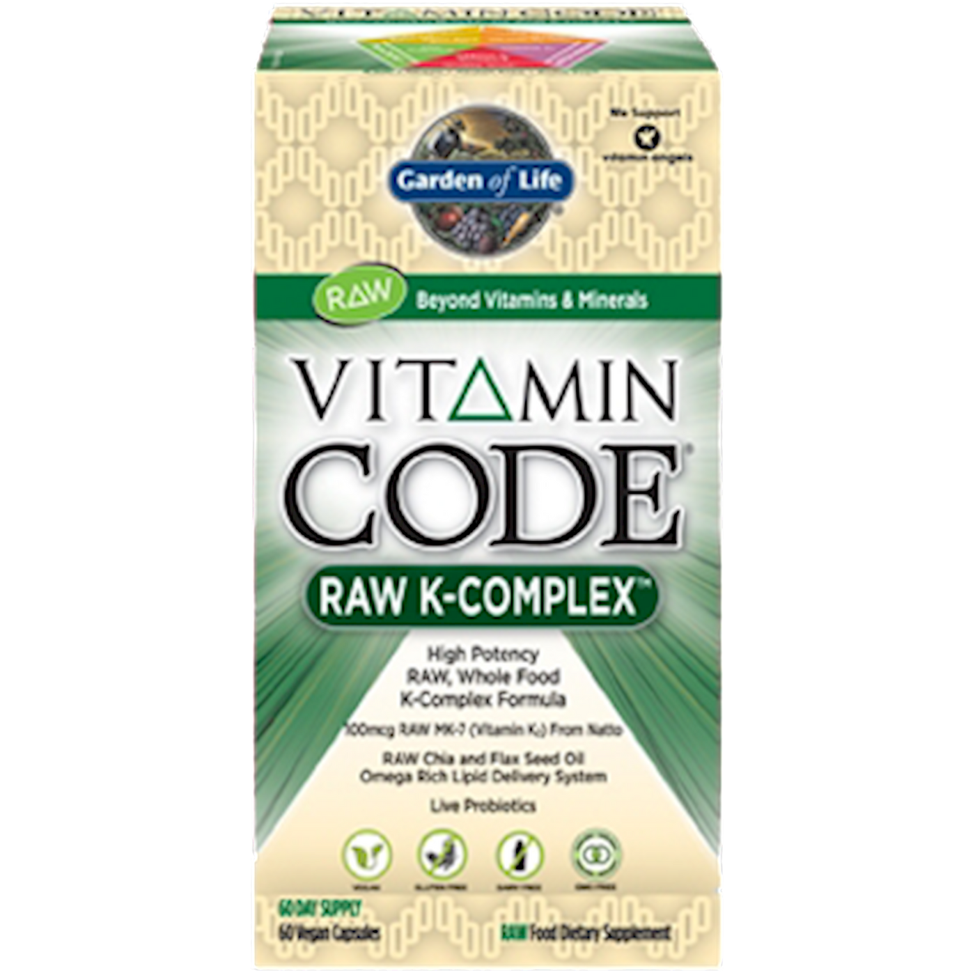 Vitamin Code RAW K-Complex 60 vcaps Curated Wellness