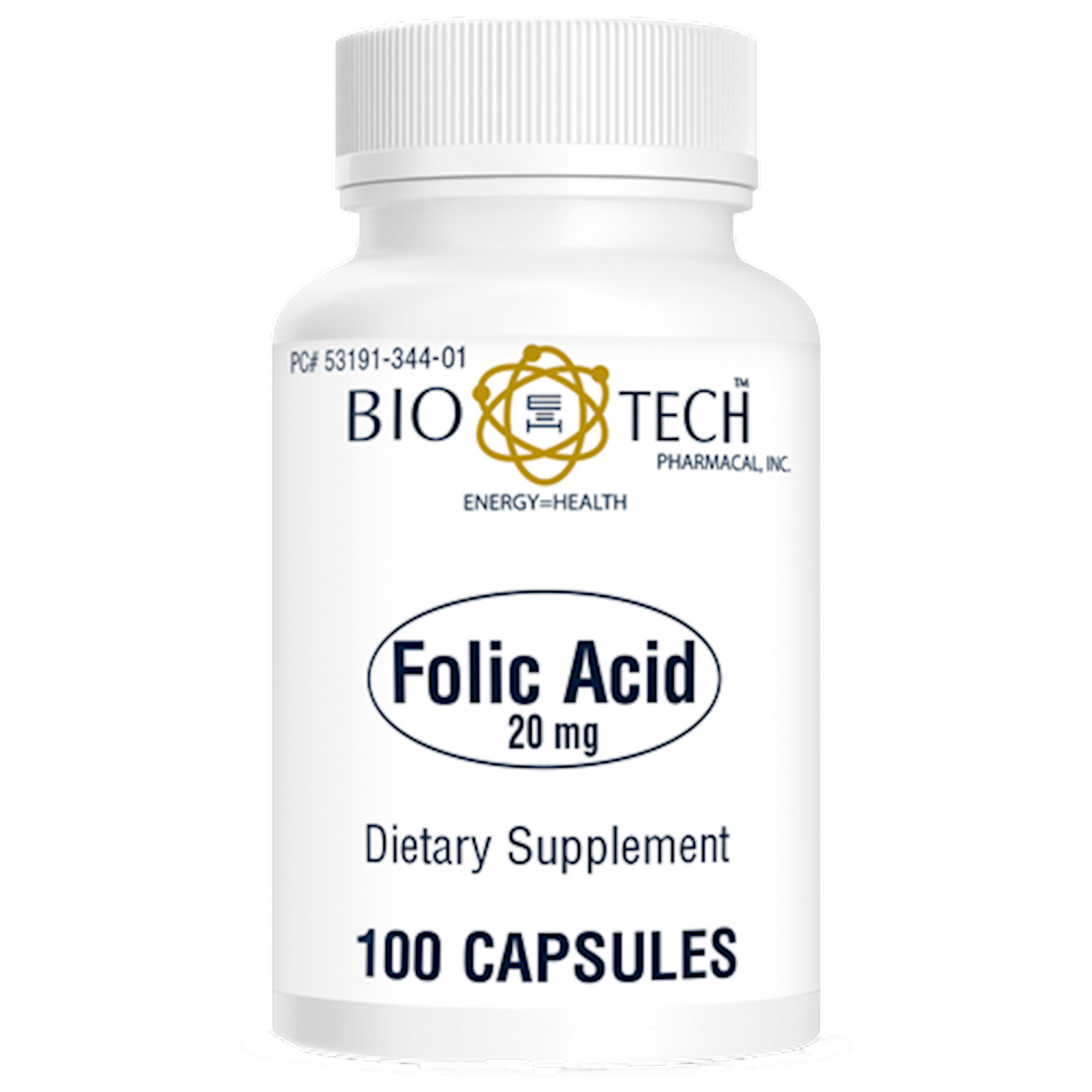 Folic Acid 20 mg  Curated Wellness